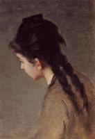Gonzales, Eva - Portrait of Jeanne Gonzales in Profile